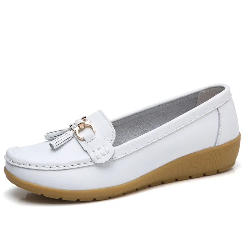 Sapatos deslizantes em mocassins para balé