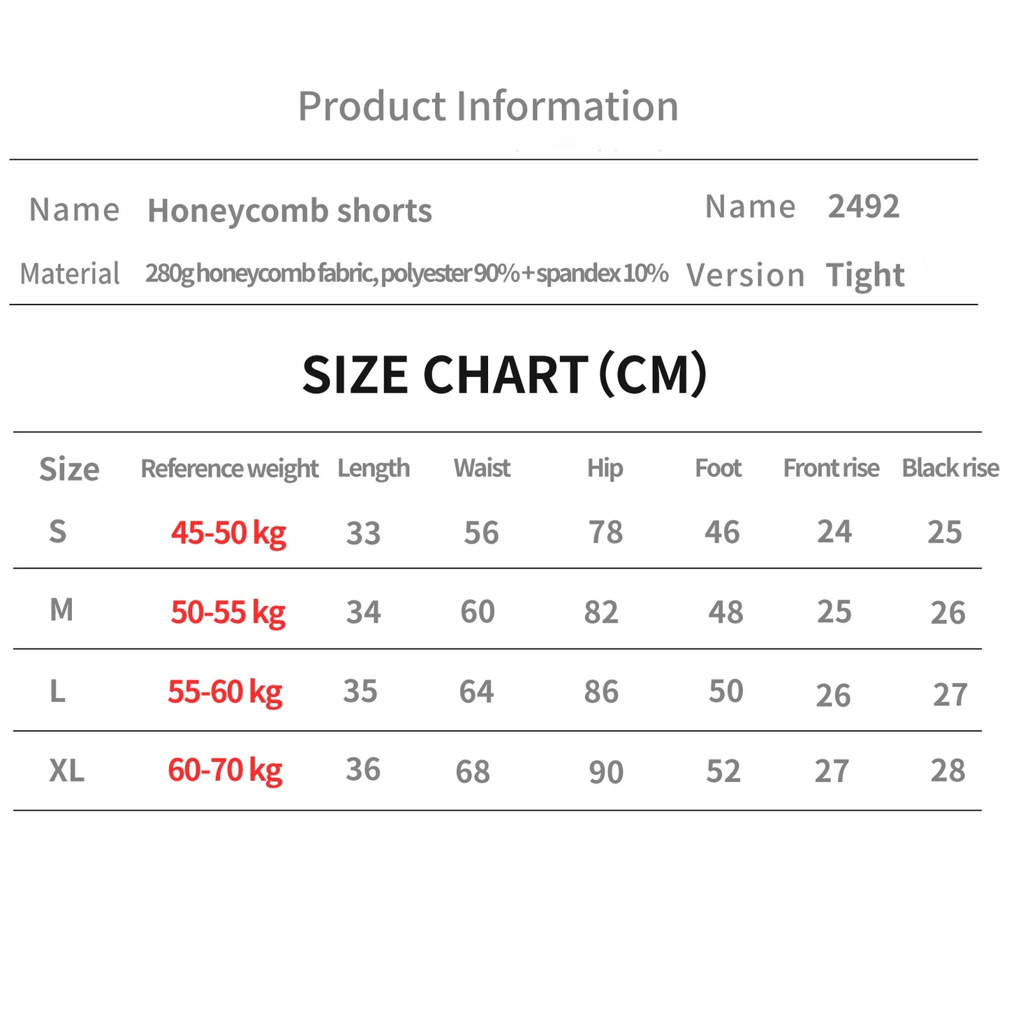 Shorts esportivos Honeycomb