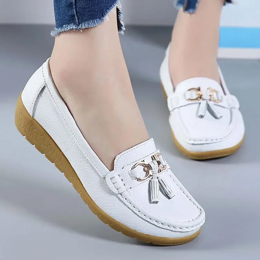 Sapatos deslizantes em mocassins para balé