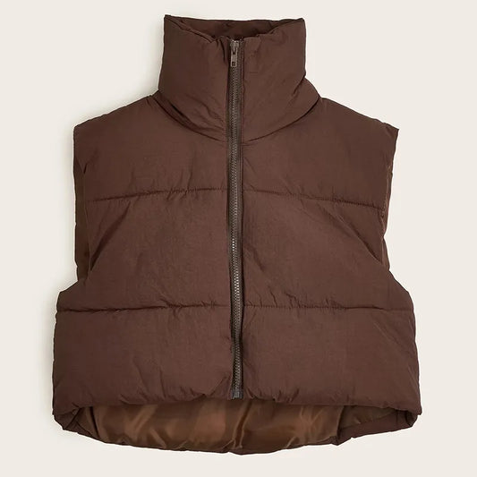 Casaco elegante com gola alta